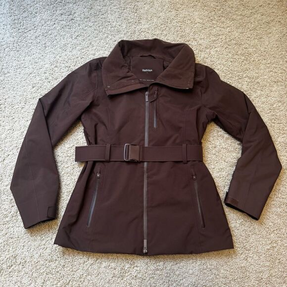 Halfdays Aston Jacket Belted Ski Jacket Brown Spiked Cocoa Small Waterproof - Picture 5 of 12